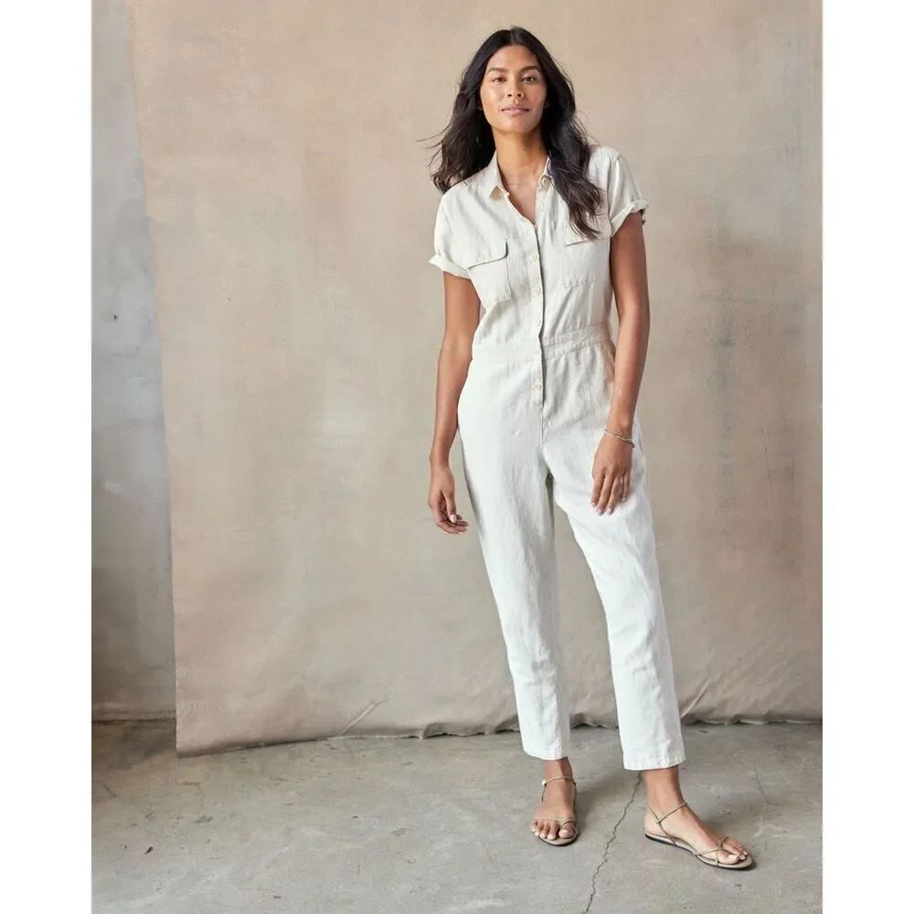 NEW Outerknown S.e.a. Suit Jumpsuit in Natural Size M